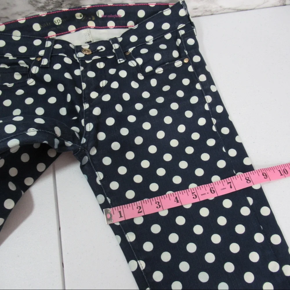 Kate Spade Broome Street Polka Dot Denim Jeans Size 25